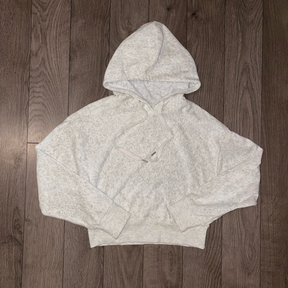 3 for 15$ - Defrost cropped Heather Gray Women's Hoodie